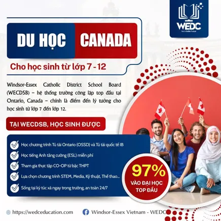 STUDY IN CANADA FROM GRADE 7–12: START YOUR GLOBAL FUTURE WITH WECDSB & WEDC