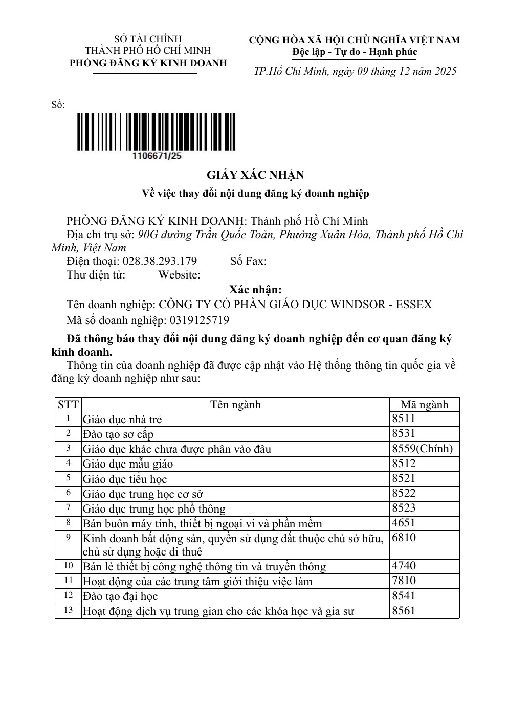 GIẤY CHỨNG NHẬN TƯ VẤN DU HỌC